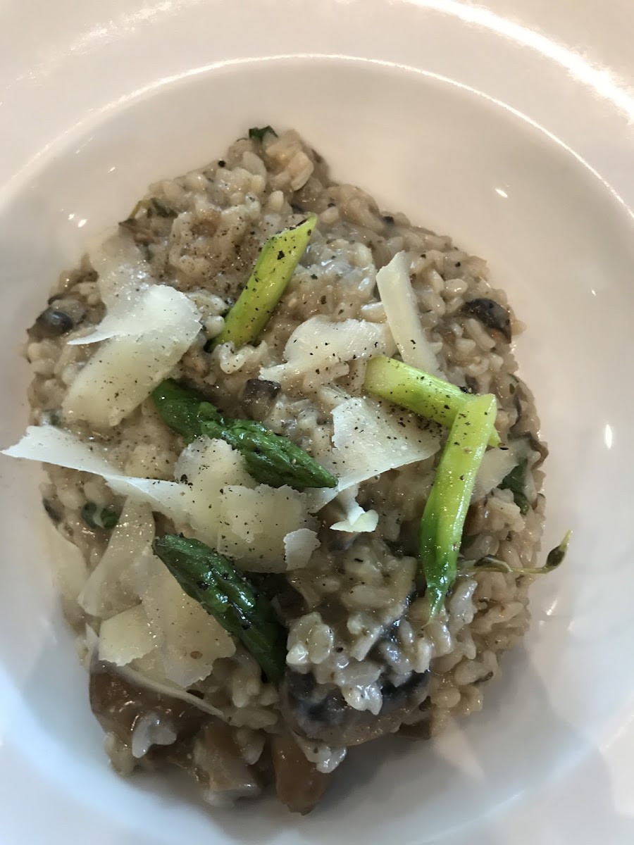 Mushroom risotto with asparagus. Was a special of the day.