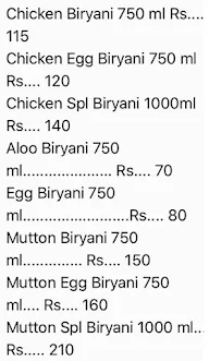 Haji Taj Biriyani menu 3