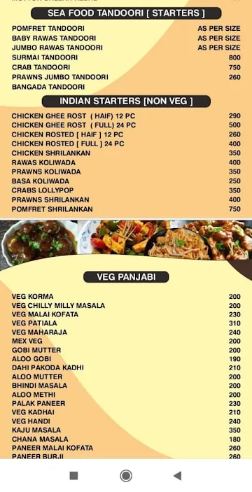 Khaas Nimantran menu 