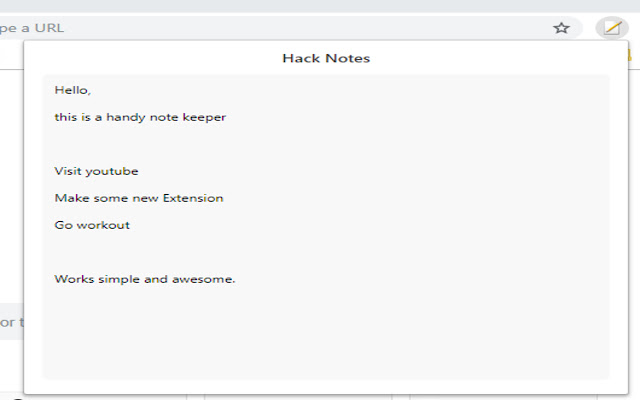 Hack Pad chrome extension