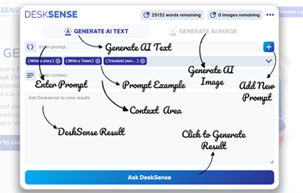 Chat with Desksense AI Powered by GPT4 small promo image