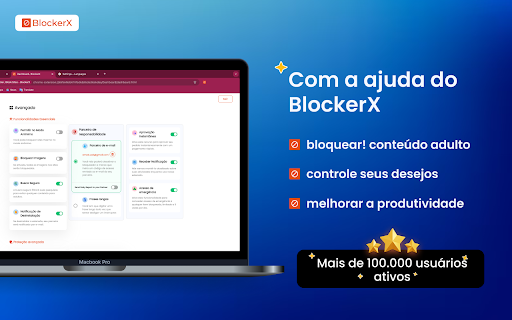 Bloqueador de pornografia / bloqueador de sites - BlockerX