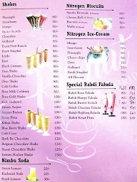 Kismat Ice World menu 2