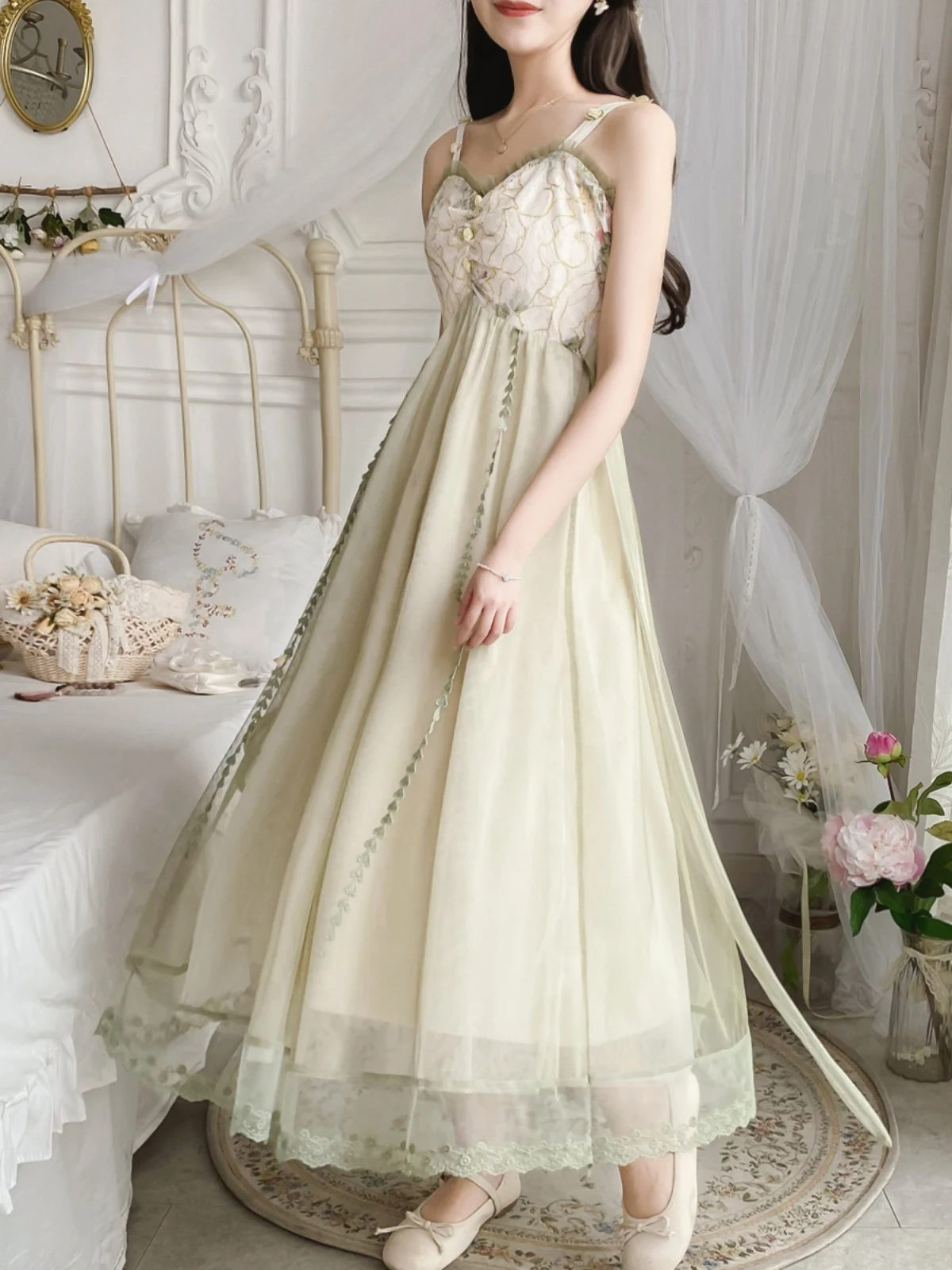 Title 5, Super Fairy jurk met kant patchwork mesh voor e...