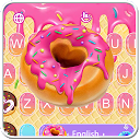 Descargar Pink Cute Donuts Keyboard Theme Instalar Más reciente APK descargador