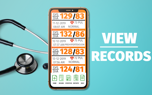 Blood Pressure Diary BP  Average Records History