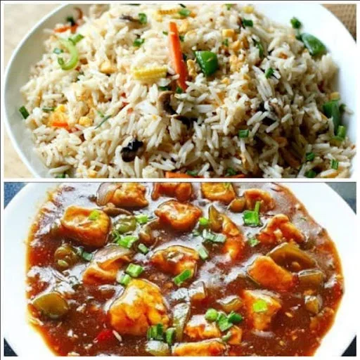 Mixed Fried Rice With Chilli Chicken [1