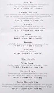 Starbucks menu 4