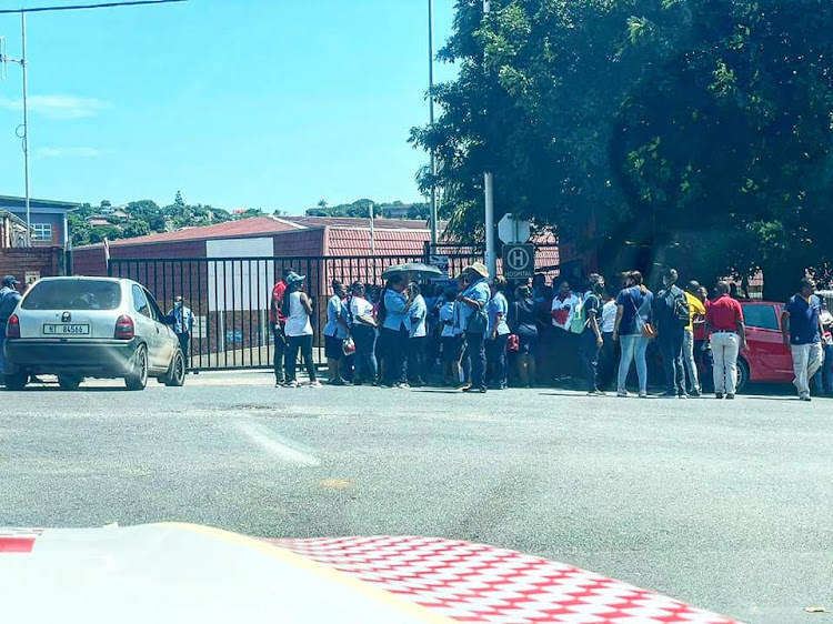 Striking nurses allegedly tried to stop an ambulance transporting a critically ill child from entering Stanger Hospital. Picture: IPSS MEDICAL RESCUE