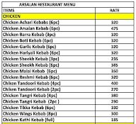 Arsalan menu 1