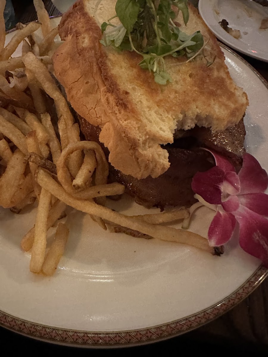 Breakfast Wagyu Burger with Fries