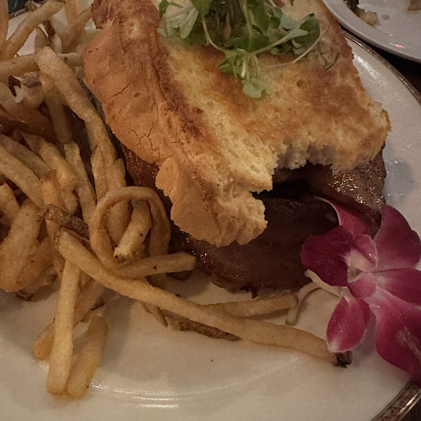 Breakfast Wagyu Burger with Fries