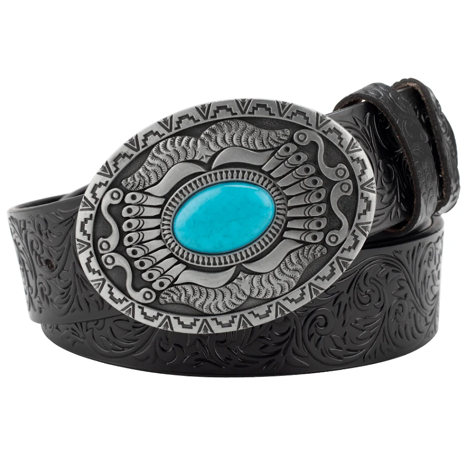 Embossed dames decoratieve riem Europese en Amerikaanse retro stijl, een modieus accessoire om je dagelijkse look mee op te fleuren.