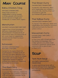 Samurai Hanzo's menu 2