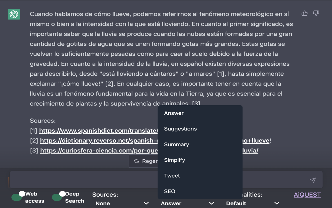 AiQUEST CHAT: CHATGPT Answer Engine Preview image 5