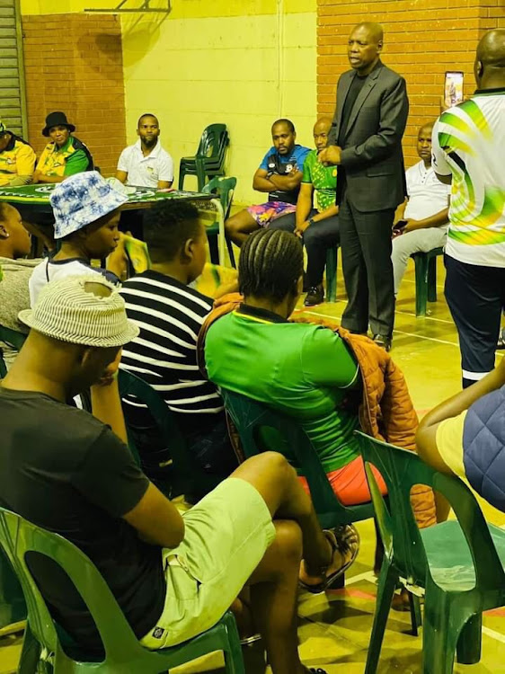 Zweli Mkhize at his branch general meeting.