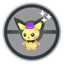 Imagen de Pichu con gorrito de Año Nuevo: con ícono variocolor