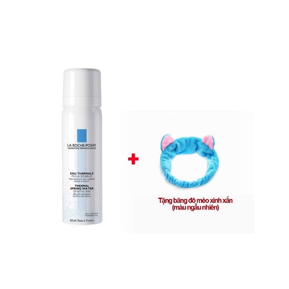 Nước Xịt Khoáng Làm Dịu Và Bảo Vệ Da La Roche - Posay Thermal Spring Water 50Ml Tặng Băng Đô Mèo