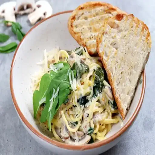 Spaghetti In Mushroom Florentine