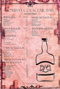 Bombay Cocktail Bar menu 1