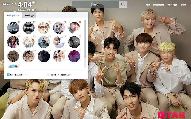 K-Kpop Wanna One New Tab Wallpapers