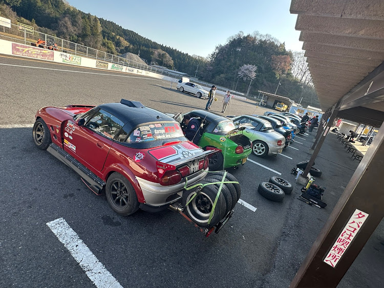 カプチーノのタクミオイル走行会・カプチーノドリフト・走行動画・ヒッチキャリアワンオフ・山本改に関するカスタム事例の投稿画像5枚目
