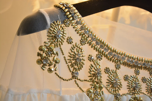 Title 16, Vestido de gasa con cuentas vestidos de dama de...