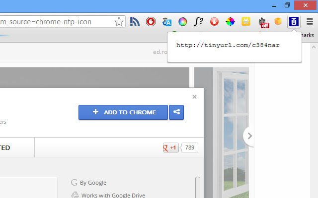 TinyURL chrome extension