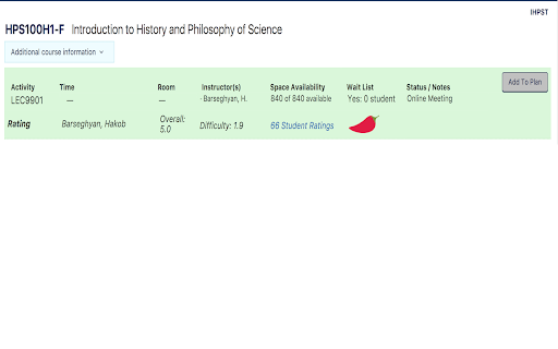 UofT Timetable Rating Embedder