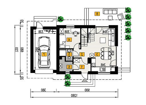 Trafna decyzja - wariant III (etap II) - M245G1 - Rzut parteru