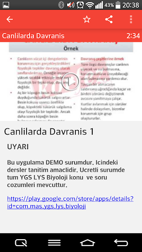 免費下載教育APP|Biyoloji YGS LYS (Demo) app開箱文|APP開箱王