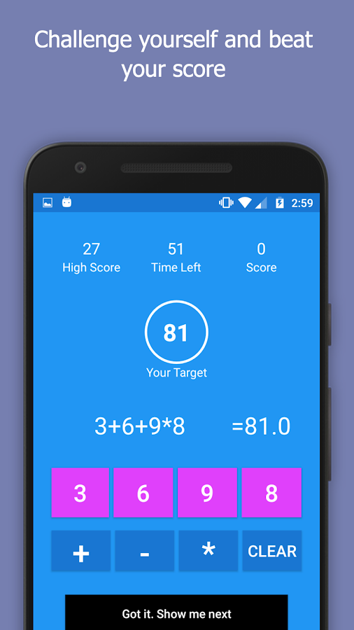 AMG - Arithmetic Math Game Screen 3