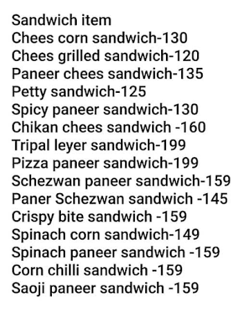 Sandwich Kitchen menu 