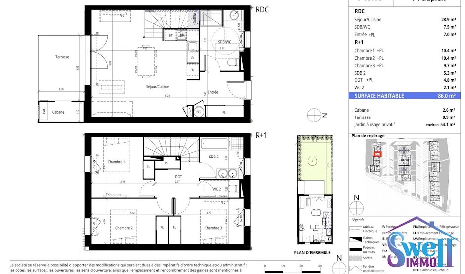 Vente maison 4 pièces 86 m² à Messanges (40660), 387 000 €