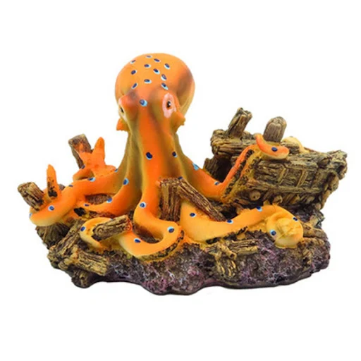 Simulated Octopus Decoration Resin Submarine Ornaments Fish Tank Landscaping Crafts Aquarium Decorative Home Furnishings