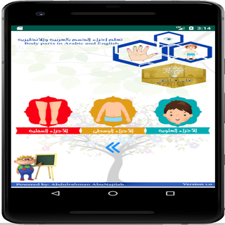 تعلم اجزاء جسم الانسان بالعربية والانجليزية -اطفال