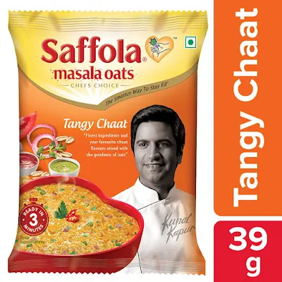 Saffola Masala Oats Chef's Choice - Tangy Chaat - 39 g