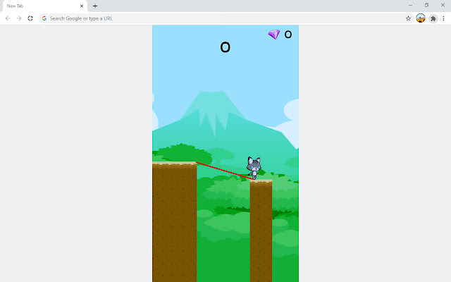 Swing Cute Cat Parkour Game chrome extension