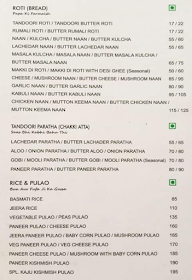 Jai Hind Dhaba menu 2