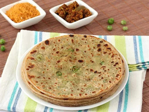 Aloo Matar Paratha With Tea