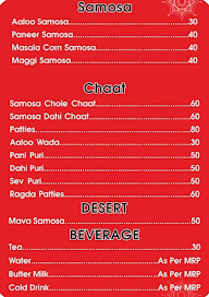 Samosa Chaat menu 1