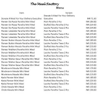 The Meal Factory menu 1