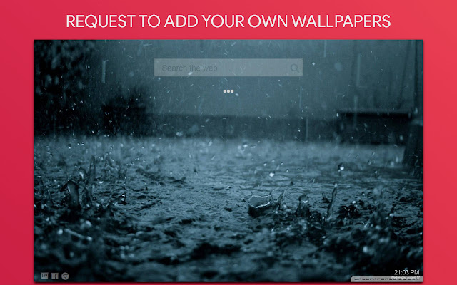 Raindrops Wallpaper HD Custom New Tab