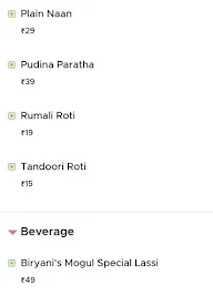 Biryani's Mogul menu 2