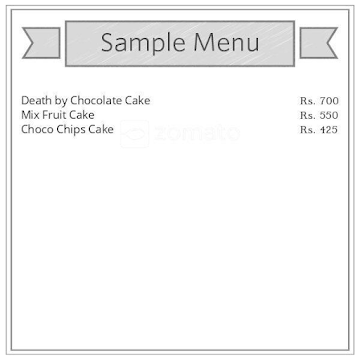 Cake And Bake Cake Shop menu 