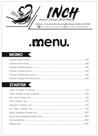 Inch Indian Chinese Street Food menu 1