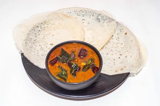 Appam(3 Pieces) + Kadala Roast