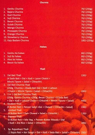 Jaipur Thali Junciton menu 4