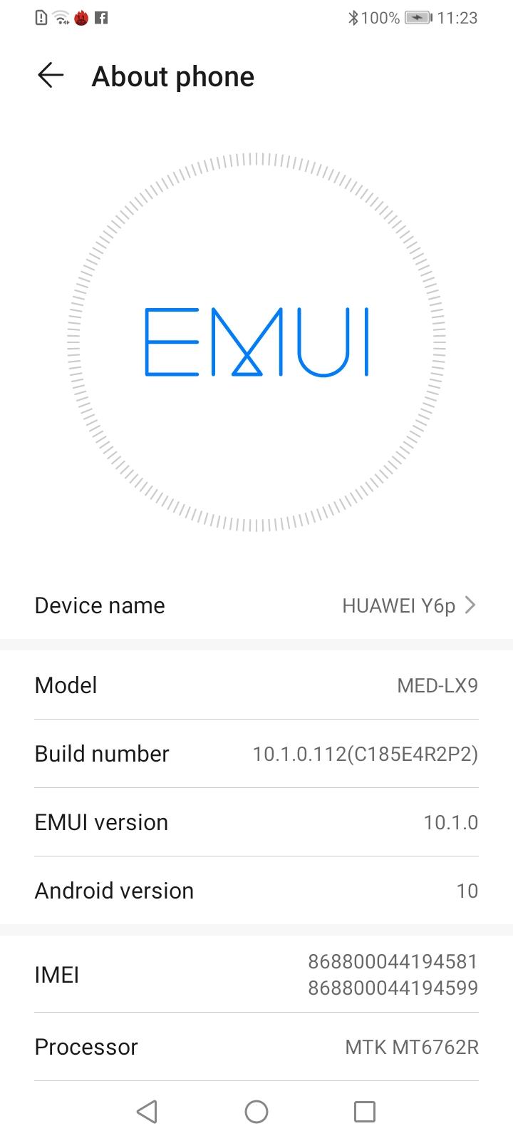 About Huawei Y6p