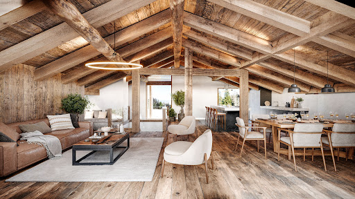 Chalet avec vue panoramique et terrasse 1